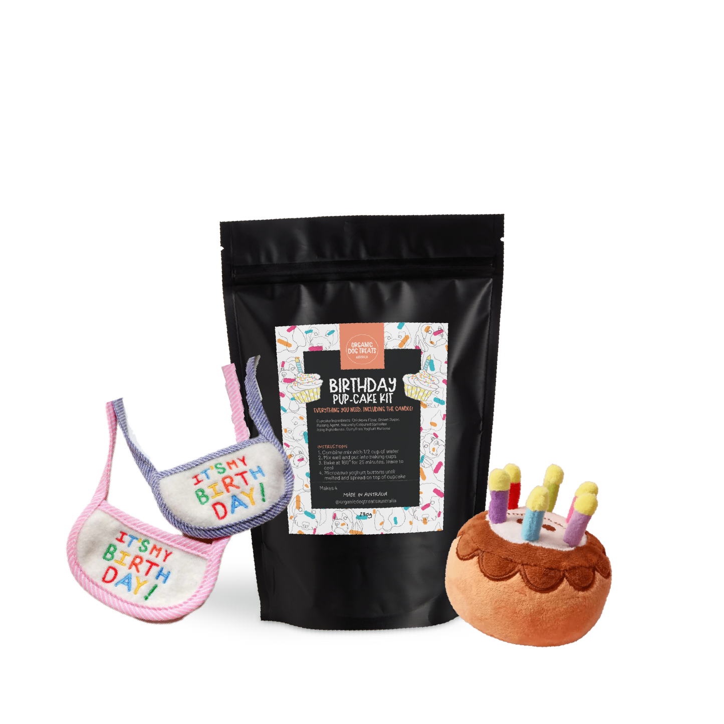 πΎππ₯³ Organic Birthday 'Pup-Cake' Cupcake Baking Kit - Everything You Need for Your Dogs Birthday