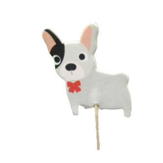 Pup Cake Toppers - Dog Cut Out Birthday Cupcake Ornaments - Chihuahua, French Bulldog, Beagle and Schnauzer