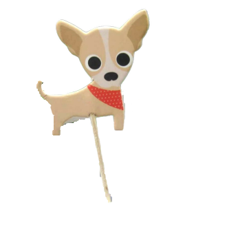 Pup Cake Toppers - Dog Cut Out Birthday Cupcake Ornaments - Chihuahua, French Bulldog, Beagle and Schnauzer