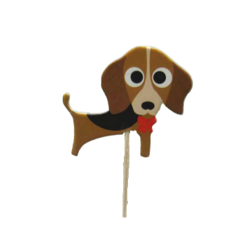 Pup Cake Toppers - Dog Cut Out Birthday Cupcake Ornaments - Chihuahua, French Bulldog, Beagle and Schnauzer