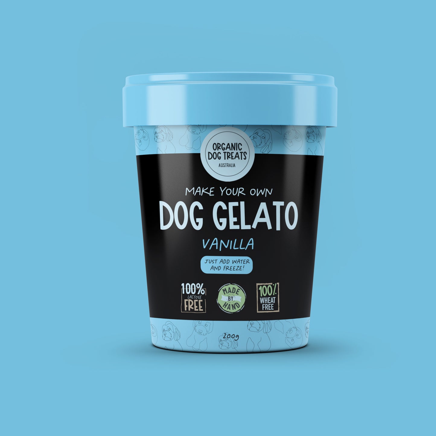 100% Organic Dog Gelato Kit  🍦🐶  Carob, Peanut Butter and Vanilla Ice Cream Flavours